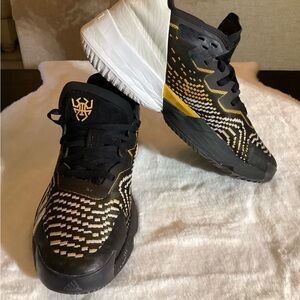 Adidas Black and Gold Athletic Shoes DON Grambling State Tigers